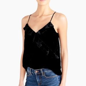 J. Crew velvet Ruffle Cami